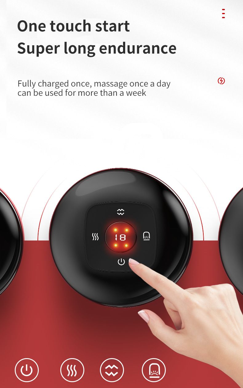 Heimgebrauch Smart Electric Meridian Scraping Vakuum Schröpfen Gerät Saugtherapie Heizung Massager_voghion.com