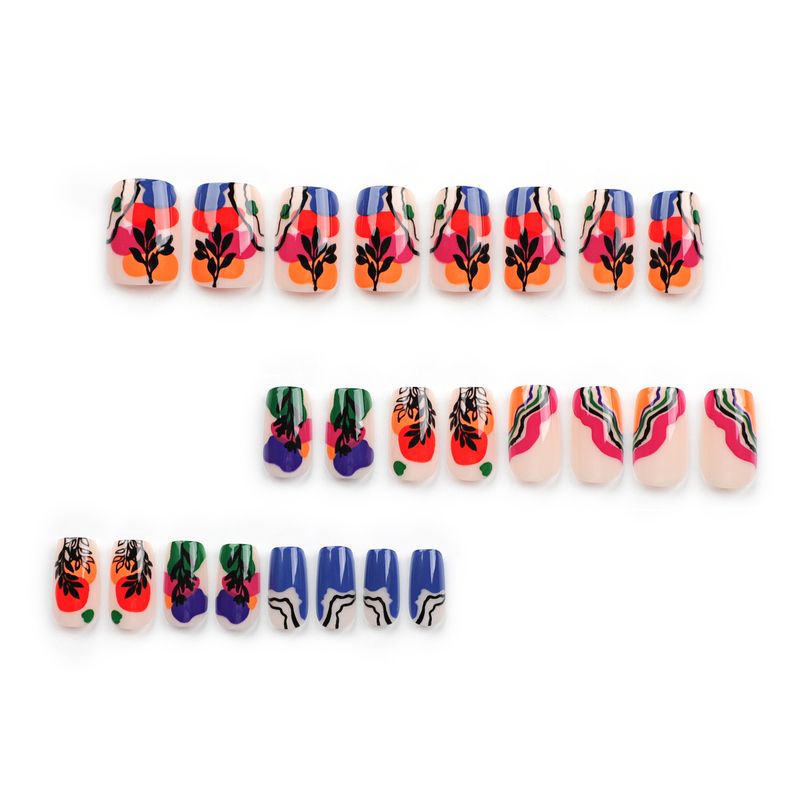 Neu Tragen Grüne Pflanzen Bunte Wearable Nail Sticker Tabletten Fertigen Produkt_voghion.com