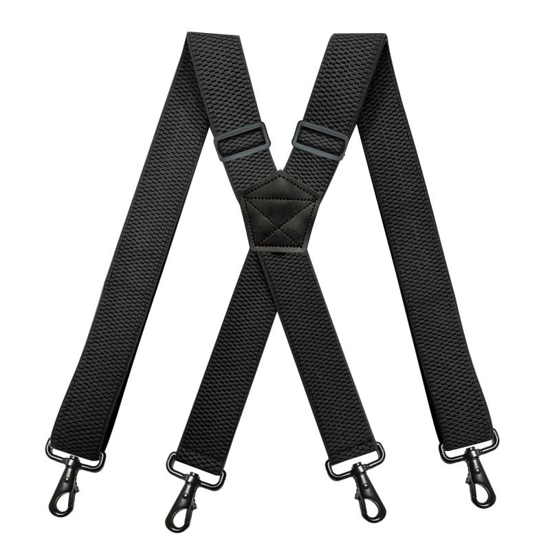 VOOTHOST Erkek Ağır Hizmet Tipi İş Askıları 3,8 cm Genişliğinde X Şeklinde 4 Döner Kancalı Ayarlanabilir Elastik Biker Snowboard Pantolon Askıları F0211_voghion.com