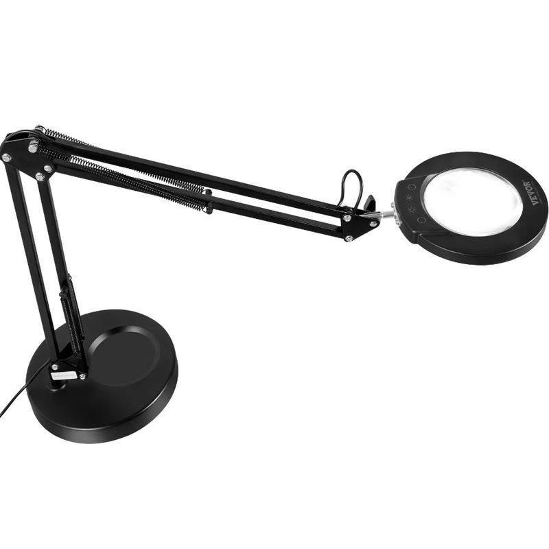 Desk Lens Glass Light With Lamp 64 Light 5X And Glass With Base 2-in-1 Clamp Magnifying LED 4.3 Stand And Magnifier Magnifying_voghion.com