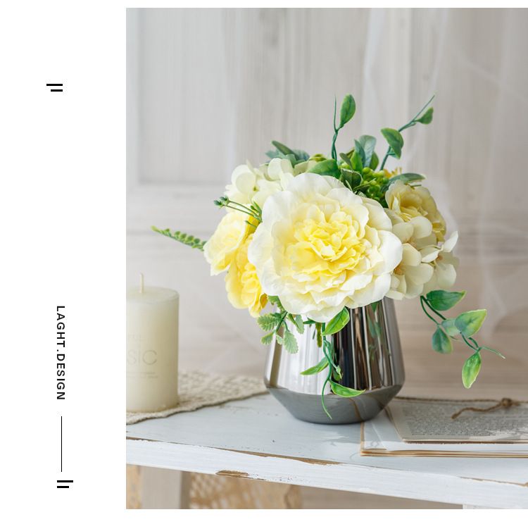 Simulazione di Natale bouquet fiori soggiorno decorazione Nordico ins fiore di seta fiore da tavolo set di rose decorazione floreale_voghion.com