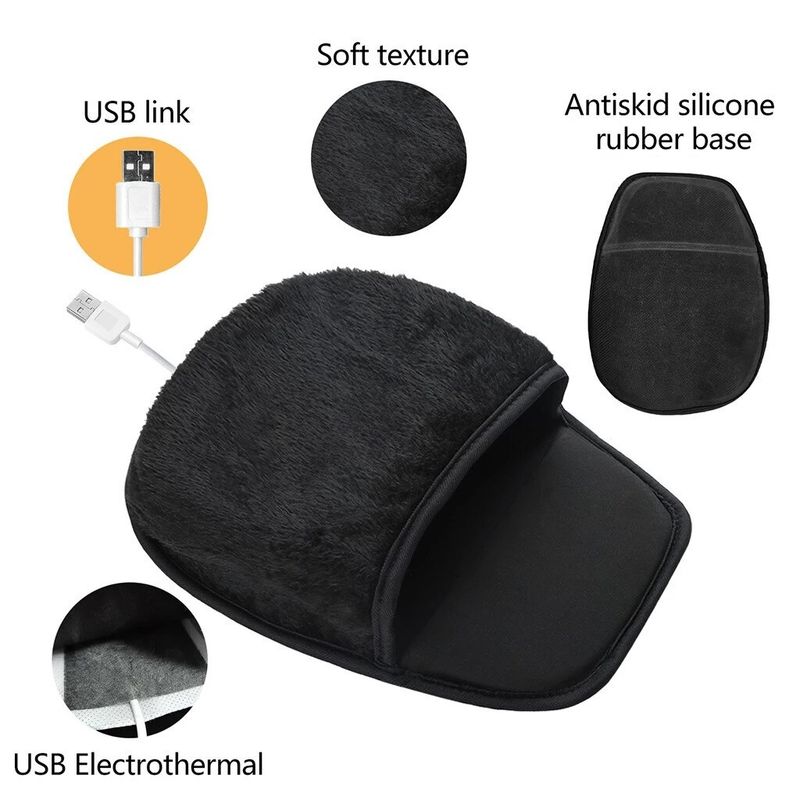 Tapis de souris chauffant USB avec repose-poignet pour gamer, chaud, mignon, pour ordinateur de bureau, doux et tendance_voghion.com
