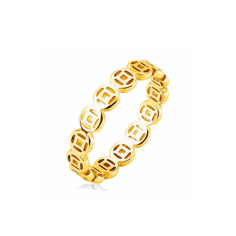 Anello portafortuna - Gioielli in rame all'ingrosso per uomini e donne | Anello portafortuna minimalista in stile Feng Shui cinese | Anello unisex impilabile alla moda_voghion.com