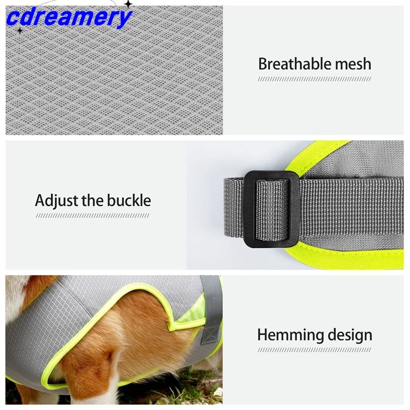 Summer Cooling Dog Vest, Breathable Mesh Jacket, Universal Outdoor Pet Cool Down Jacket For Dogs, Adjustable Cold Coat For Dogs_voghion.com
