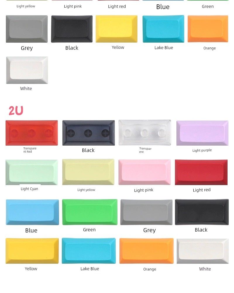 Keycaps Non-Engraved Short Ball Cap Color Nical Keyboard_voghion.com