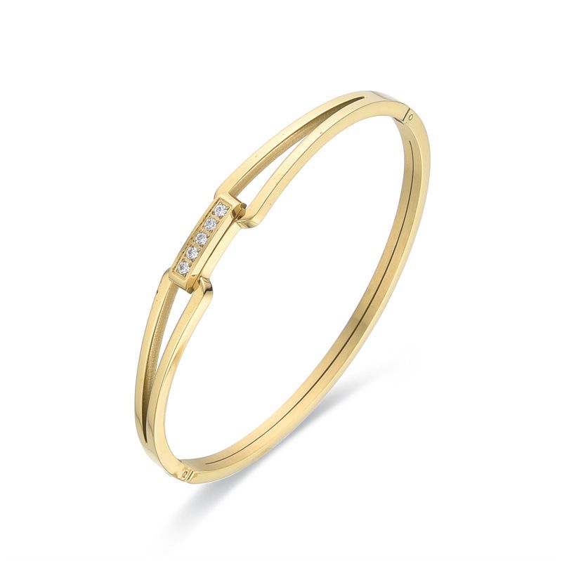 Bangles Titanium Staal Mode Niche Armband Holle Diamant Ontwerp Roestvrij_voghion.com
