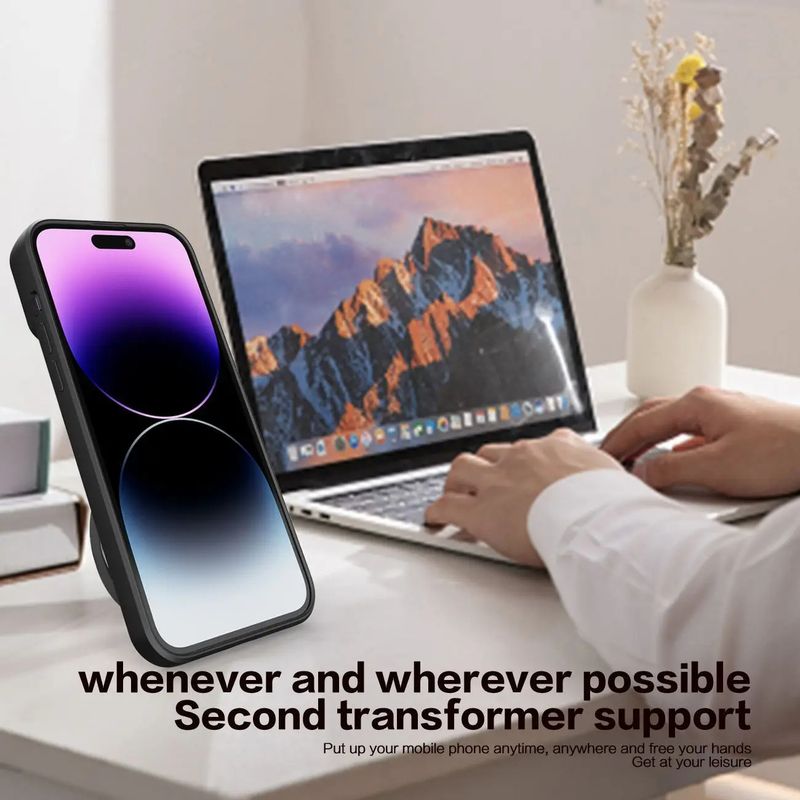 Magnetische Ringhalterhülle für iPhone 16 15 14 13 Pro Max Coque für iPhone 16 Plus 12 11 Pro Max Kamera-Schiebefenster_voghion.com