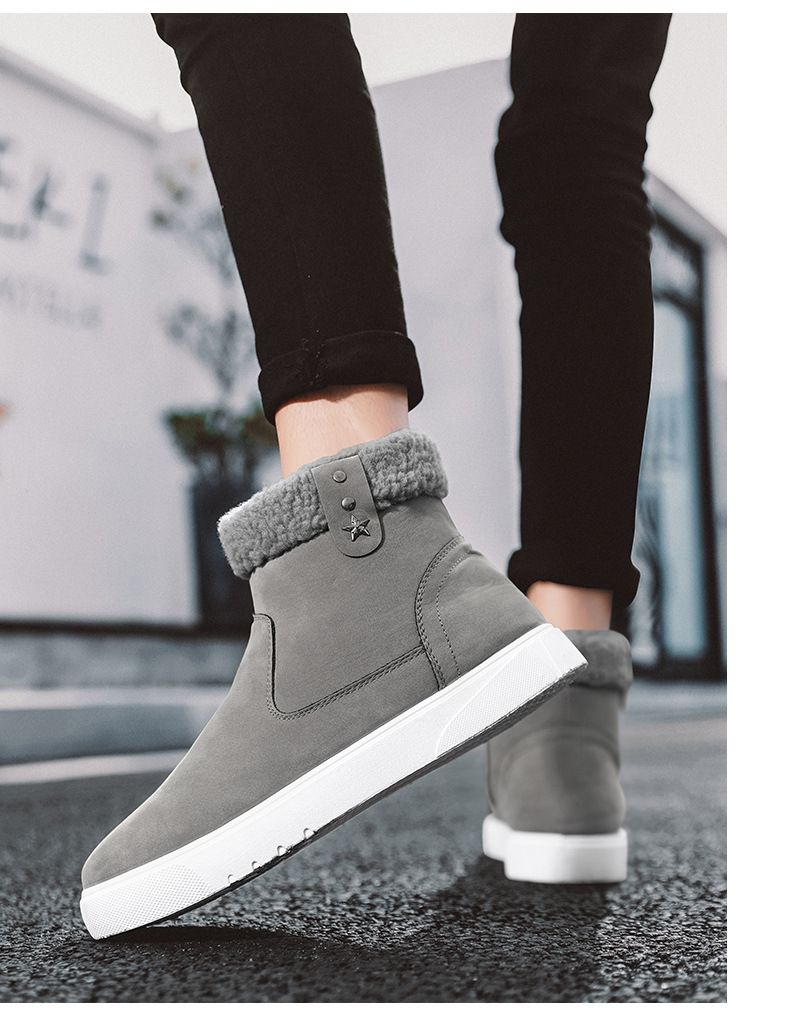 Winter Schneestiefel Warme Baumwollschuhe Mode Baumwollstiefel Herrenschuhe_voghion.com