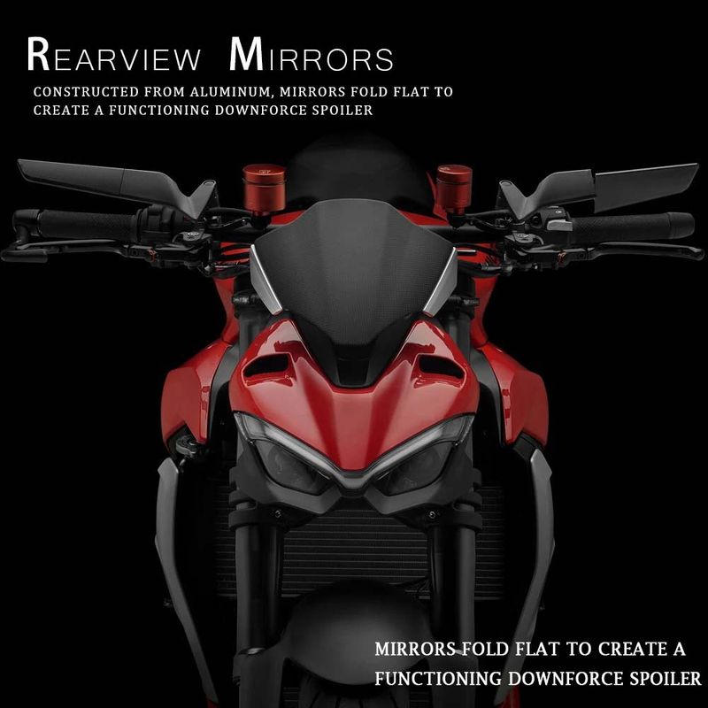 Z900 Z1000 Z800 Z750 Z650 Z300 Z250 Z125 naujam motociklui skirtas vėjo sparnas, reguliuojamas besisukantis galinio vaizdo veidrodėlis šoniniam galiniam vaizdui_voghion.com