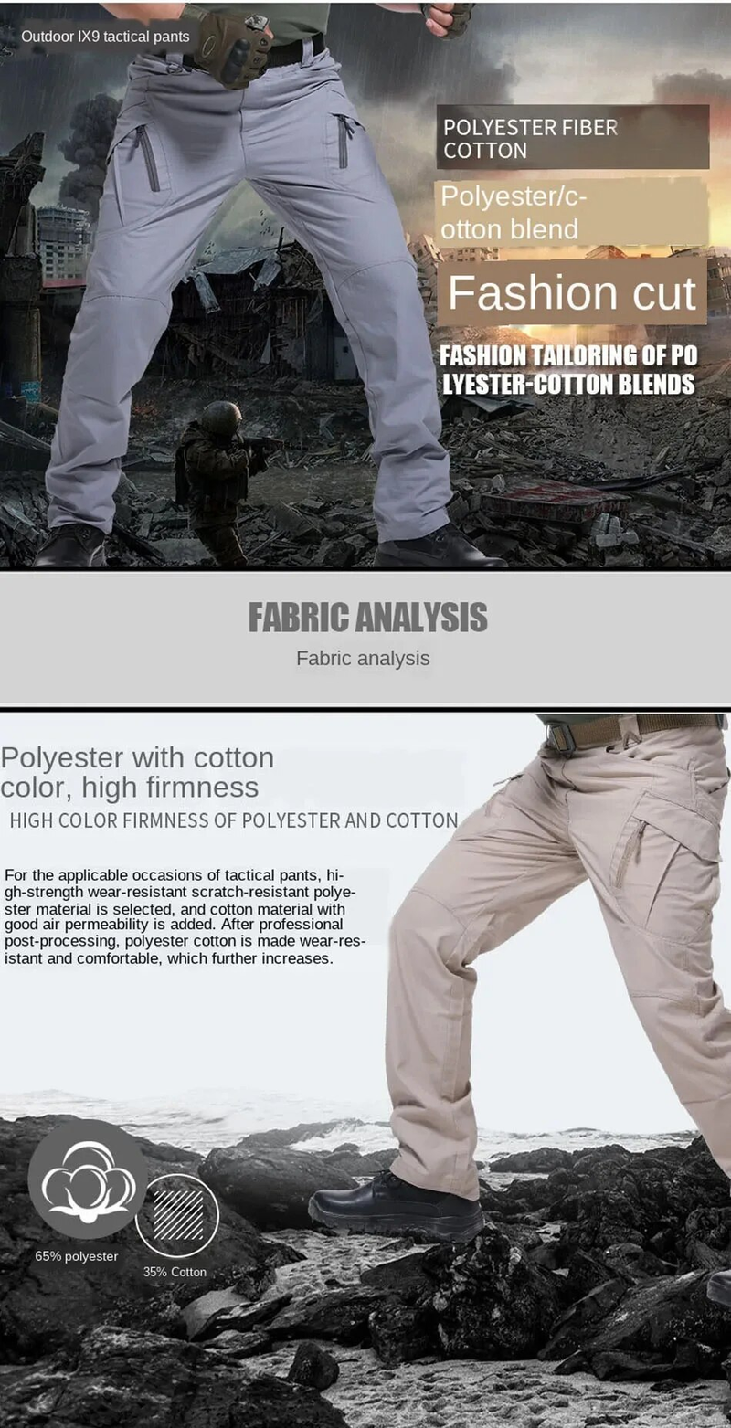 Nei Taktesch Hosen fir Männer mat verschiddenen Täsche-Elastizitéiten, Militär, Urban Pendler, Tacitcal Hosen, Männer, Slim Fat Cargo Hosen, 5XL_voghion.com