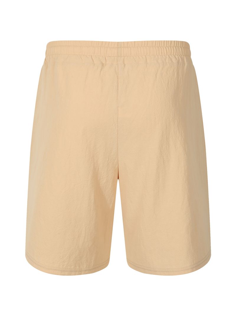 Pantaloncini estivi da uomo in cotone e lino, casual americani, larghi e dritti, con bottoni_voghion.com