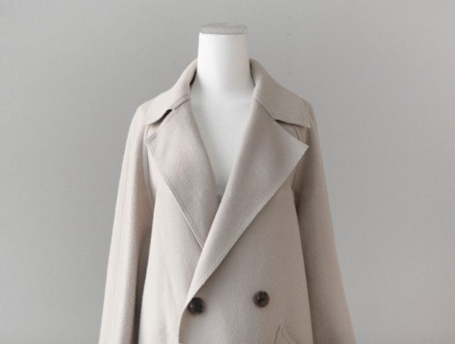 Op voorraad 2023 herfst en winter nieuwe meisjesjas Japanse en Koreaanse middellange riem losse overknee effen wollen jas_voghion.com