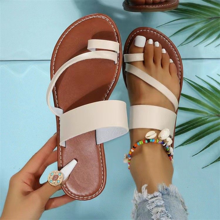 2025 Women's Sandals Large Size New Fashion Spring Summer Flat Toe Comfortable_voghion.com