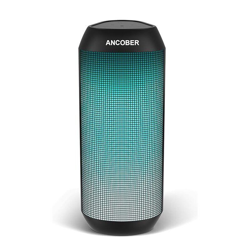 Portable Bluetooth, 15W, AUX, TWS dual pairing, LED light, stereo, Bluetooth 5.3, waterproof, wireless speaker_voghion.com