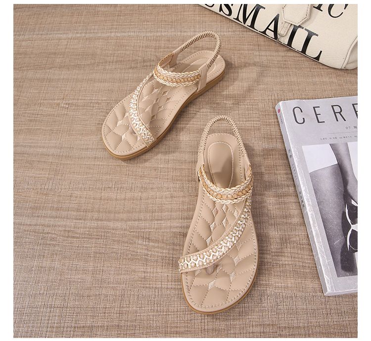Sandals Women Simple Light Casual Style Flat Large Size Set Toe Sandals_voghion.com