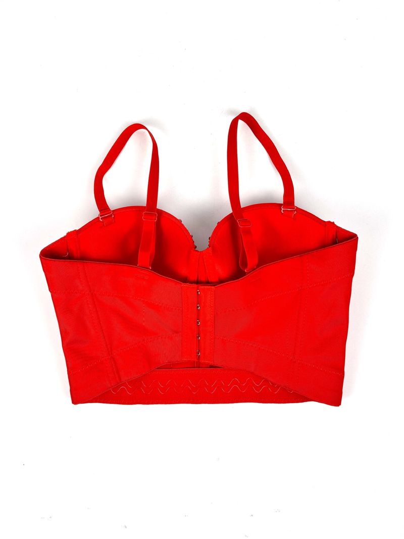 Women's Clothing Shiny Beads Handmade High End Outer Wear Small Camisole Herringbone Bra_voghion.com