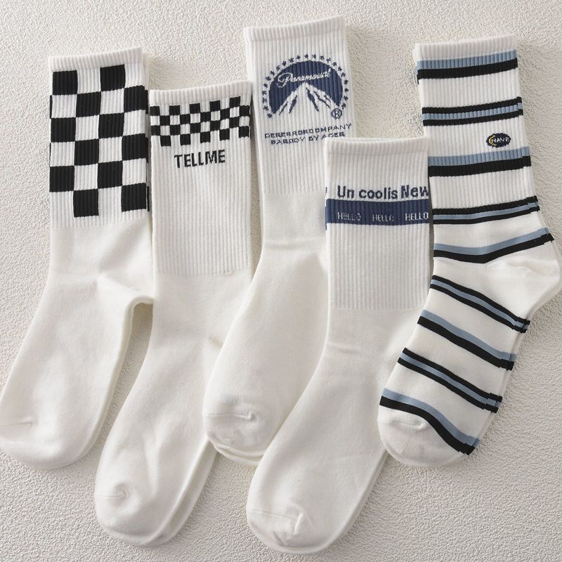 Calzini lunghi da ragazza in stile autunnale, stile studentesco, versatili, coreani, a metà polpaccio, stile studentesco, bianchi_voghion.com