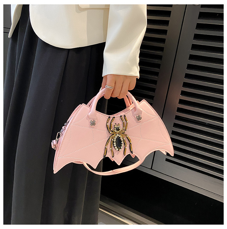 Women's Bags Handbag Fashion Creative Handmade Spider Bag Personality Embroidery Diamond Women's Bag PU Messenger Bag_voghion.com