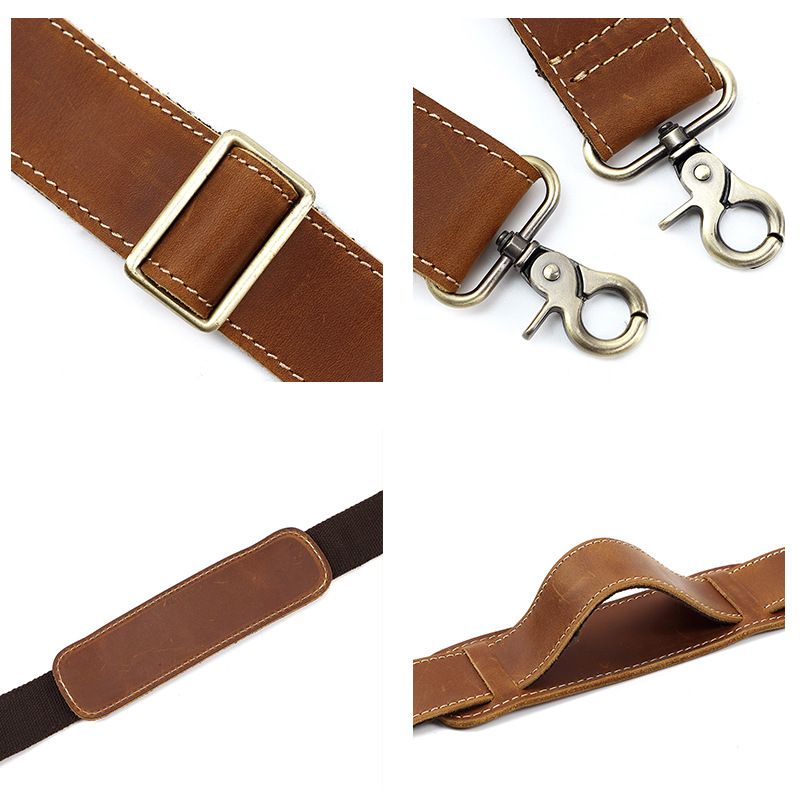 Tracolla di ricambio per borsa a tracolla singola da uomo in pelle di cavallo pazzo con tracolla regolabile in lunghezza_voghion.com