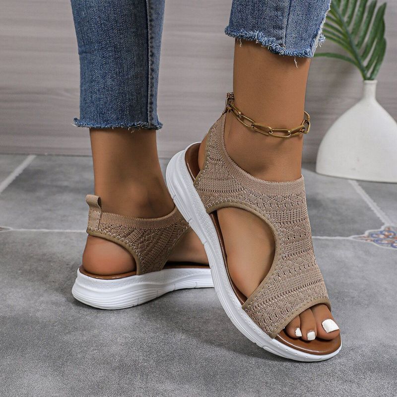 2024 Sommer Neue Mode Große Größe Flache Damensandalen_voghion.com