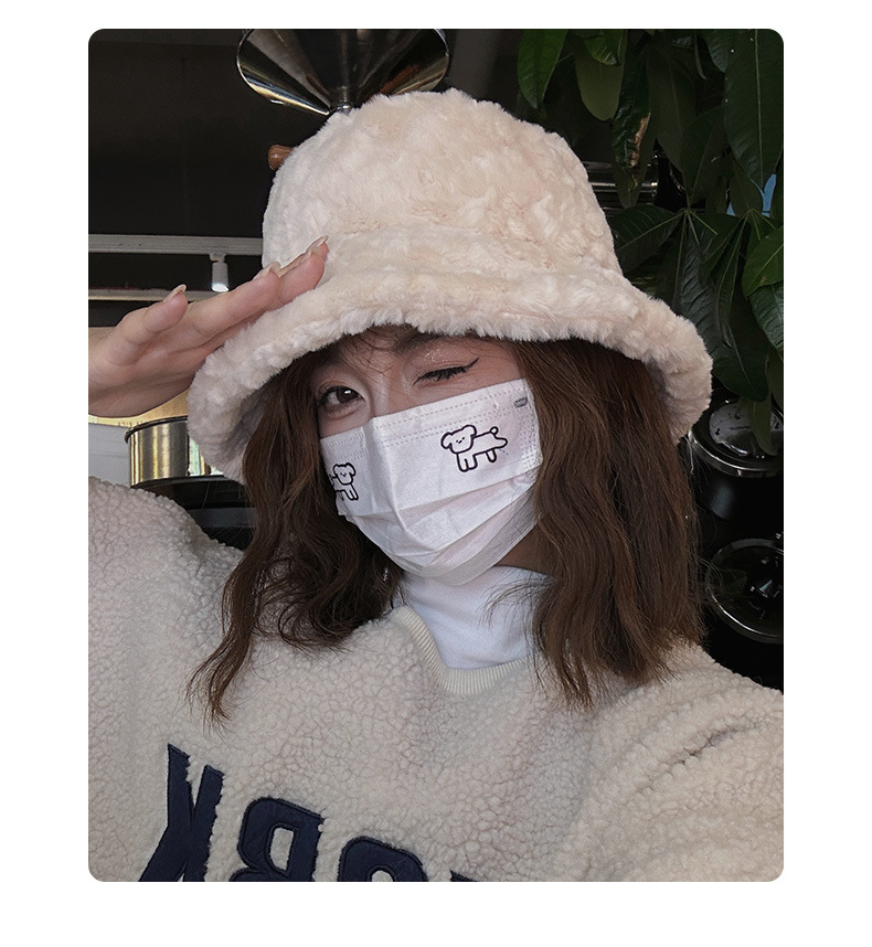 New Big Head Waist Woolen Hat For Children, Autumn Plain Look, Fashionable And Versatile, Showing Face, Small Japanese Fisherman's Hat_voghion.com