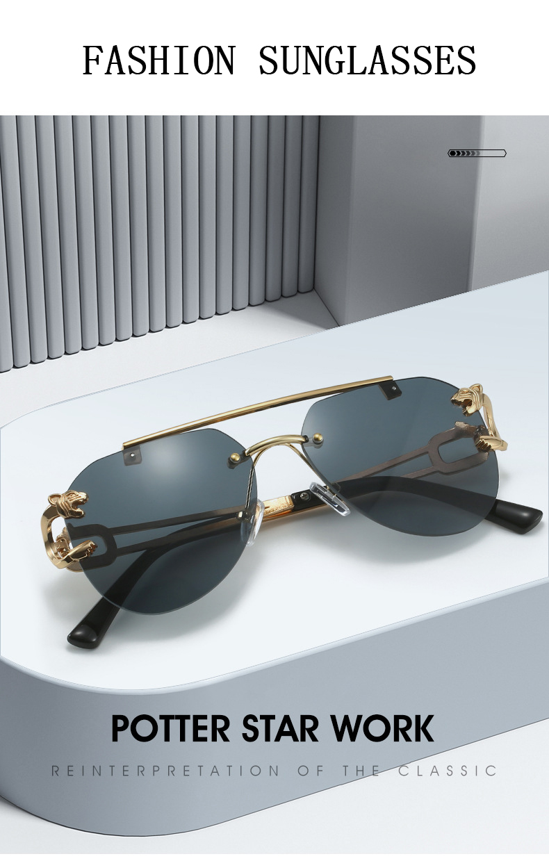 Randlose Suglasses Wome 2023 Fashio Glasses Vitage Shades Dropshippig Luette De Soleil Femme Gafas De Sol Mujer_voghion.com