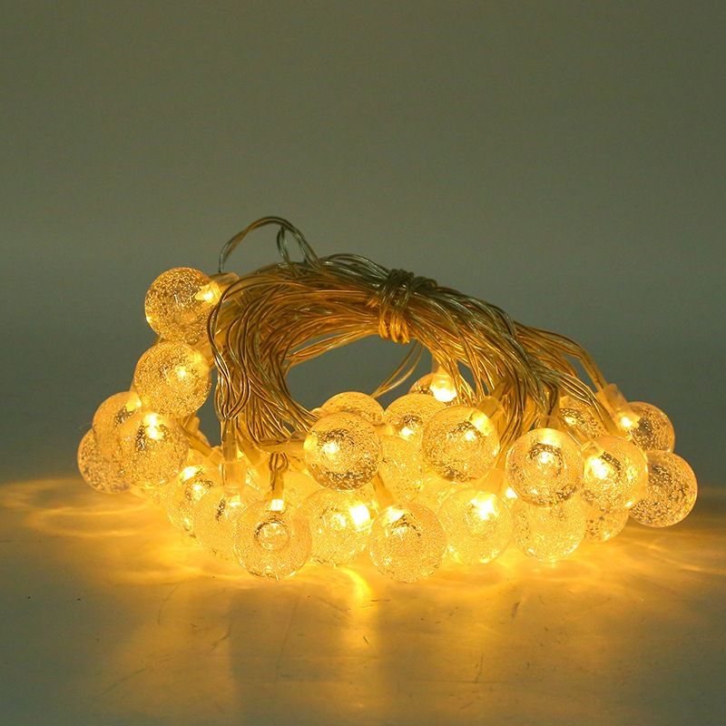 Little White Snowflake Bedroom Ball Pentagram Wholesale Christmas Bubble Atmosphere String LED Camping Col Light_voghion.com