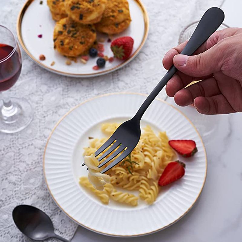 410 stainless steel tableware steak knives, forks, spoons, 24 piece set, 6-person gift box, fork, spoon, knife set_voghion.com
