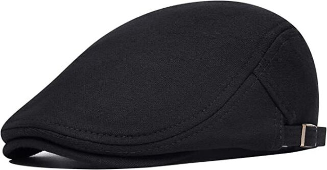 Men Flat Cap Gatsby Ivy Irish Wool Newsboy Hat Hunting Cabbie Hat Adjustable_voghion.com