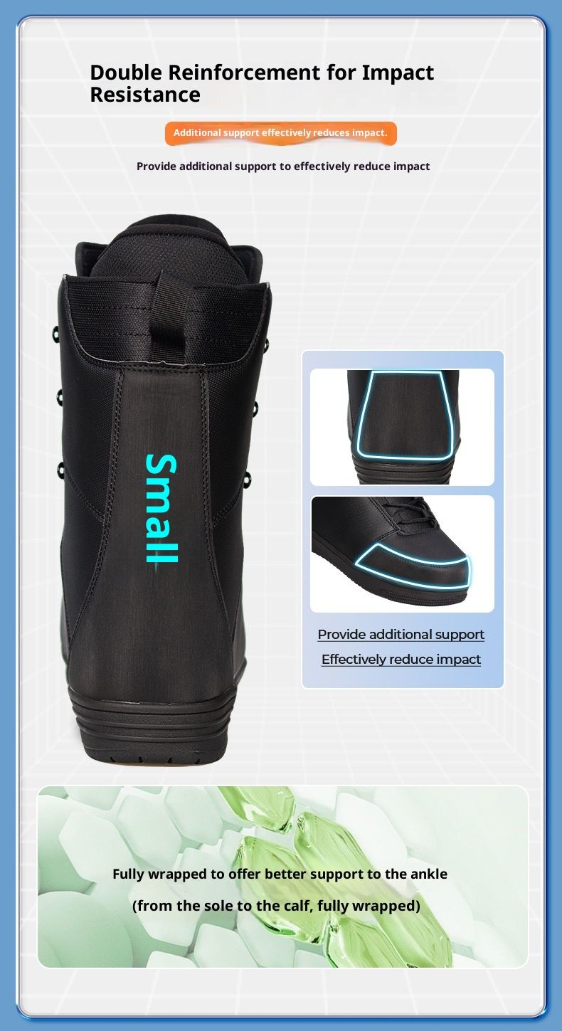 Zees Zees Snowboarding Boots Lace-Up Men's And Women's Boa Carved Sliding Flat Flower Entry-Level Waterproof Anti-Slip Warm Ski_voghion.com