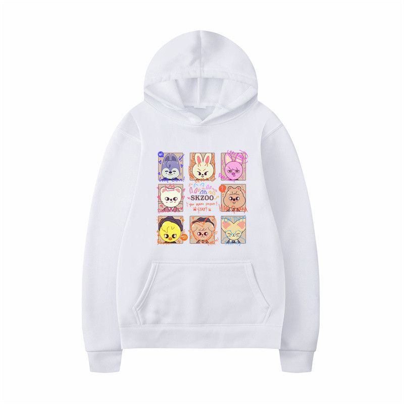 Nuova felpa in pile unisex autunno inverno con motivo a gatto dei cartoni animati Skids_voghion.com