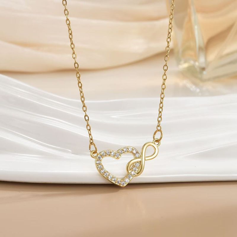 Collana con croce numero 8 minimalista, gioiello da donna, catena alla moda per clavicola_voghion.com