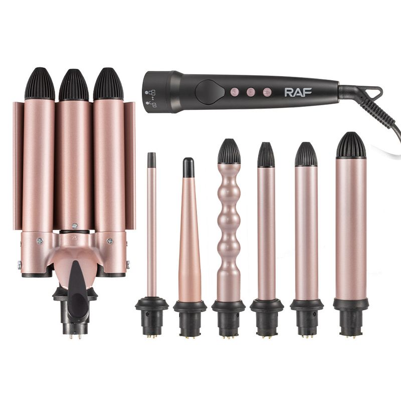 Ferro arricciacapelli 7 in 1 RAF EU Standard Water Wave Bigodino per capelli ricci grandi Egg Roll Piastra per capelli pigra_voghion.com