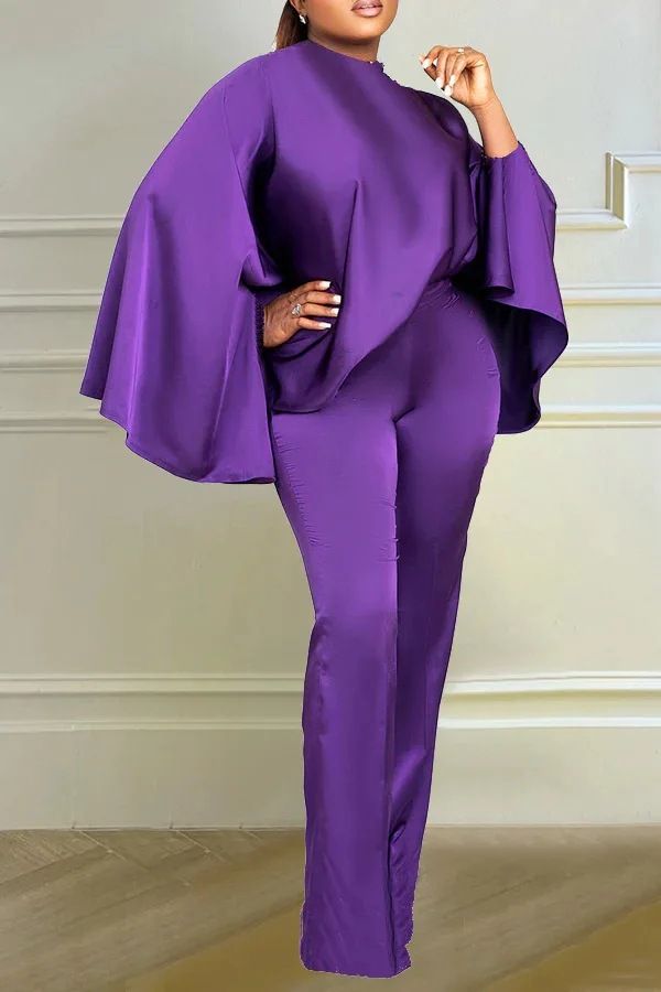 L0402 Completo due pezzi con mantello a maniche lunghe in raso elasticizzato invernale alla moda_voghion.com
