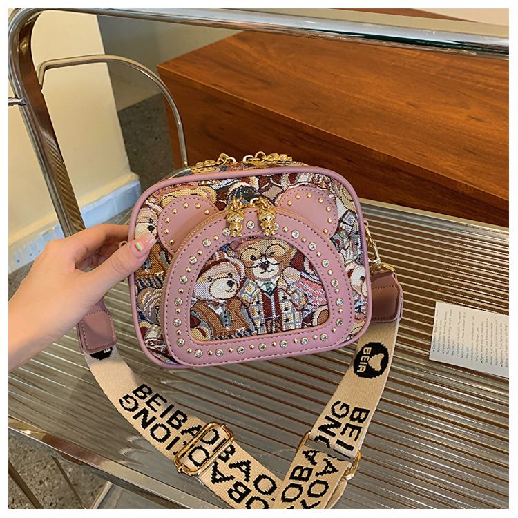 Borsa a tracolla mini carina ricamata per le donne, piccole borse da polso, portafoglio, borsa per cellulare, portamonete_voghion.com