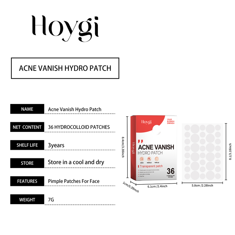 Hoygi Invisible Acne Removal Facial Skin Care Cover Invisible Colloidal Acne Patches_voghion.com