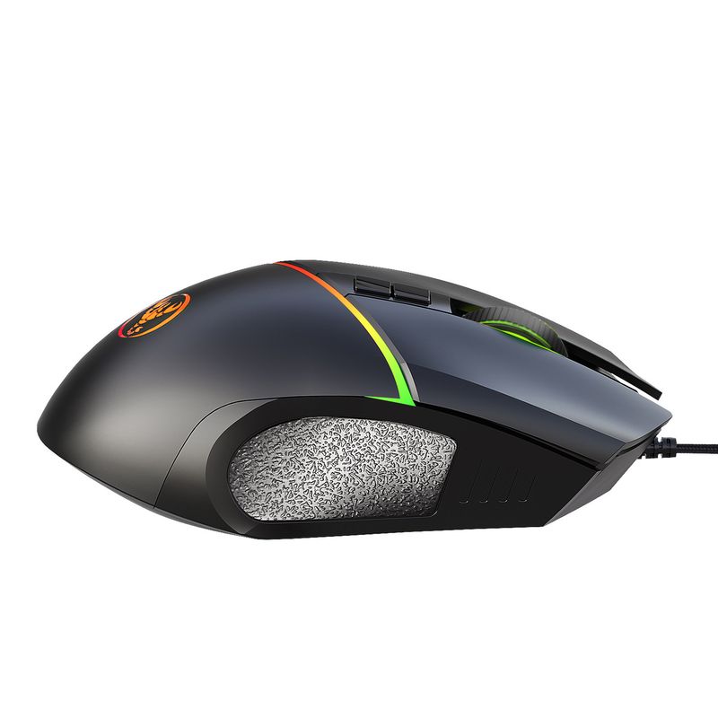 New A876RGB wired gaming mouse 12800dpi adjustable ABS material 8D macro programming matte_voghion.com