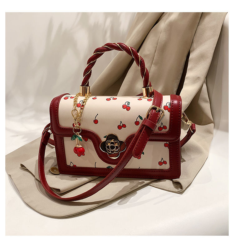 2024 neue Süße Druck Umhängetaschen für Frauen Elegante Nette Kirsche Schulter Tasche Büro Dame Einfache PU Pack Bolsos Mujer_voghion.com