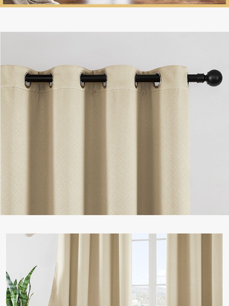 Cortinas de Praga con efecto opacas perforadas para dormitorio y sala de estar_voghion.com