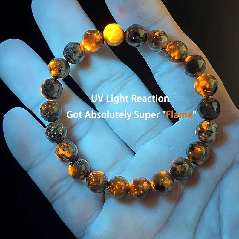 UV-leuchtendes Flammenstein-Unisex-Armband im Rock-Stil, handgefertigt_voghion.com