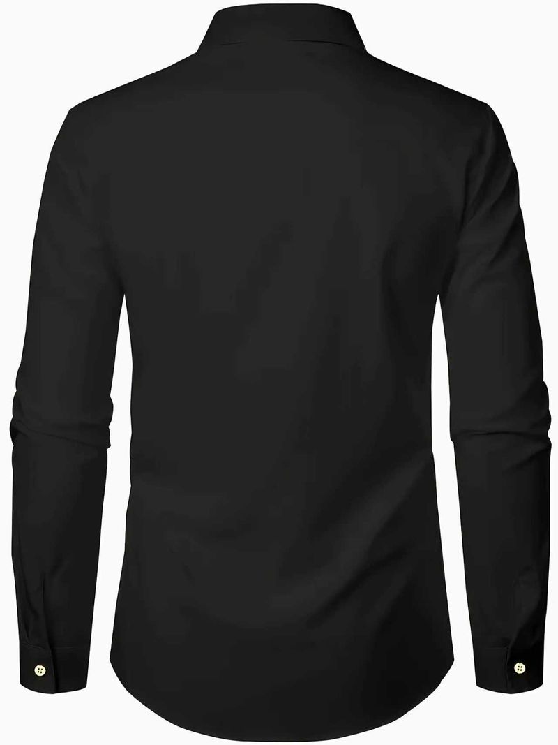 Pulse 2025 European And American Cross-Border New Fashion Versatile Denim Casual Men's Work Shirt_voghion.com