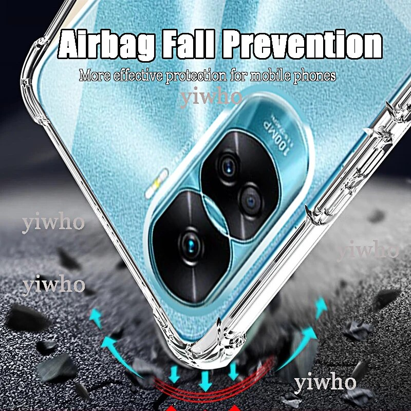 Telefono trasparente antiurto per Huawei Honor 90 Custodia in silicone trasparente Cover posteriore 70 Lite Pro X8a X9a X7a X6_voghion.com