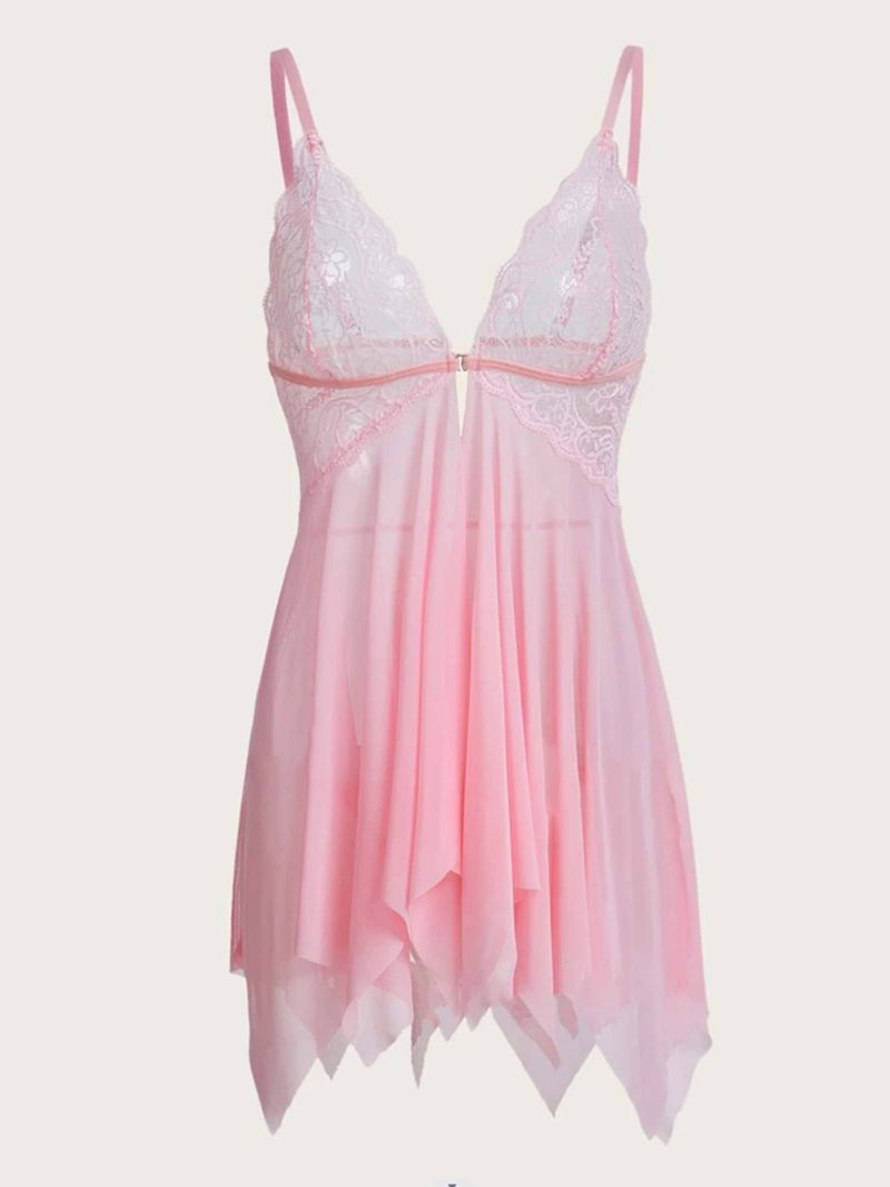 Set pigiama erotico tentazione sexy set camicia da notte trasparente in pizzo perizoma set da 2 pezzi _voghion.com