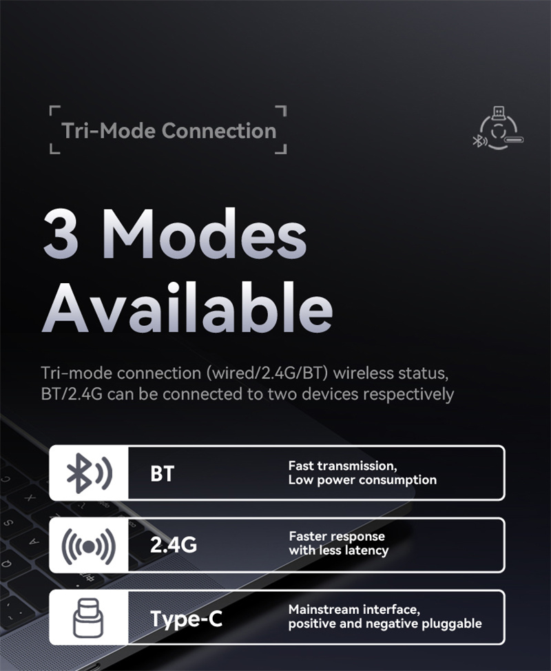 X G Neue kabellose Bluetooth-Maus mit drei Modi, leichte Maus mit Pfotensensor, H Enduring Endurance G_voghion.com