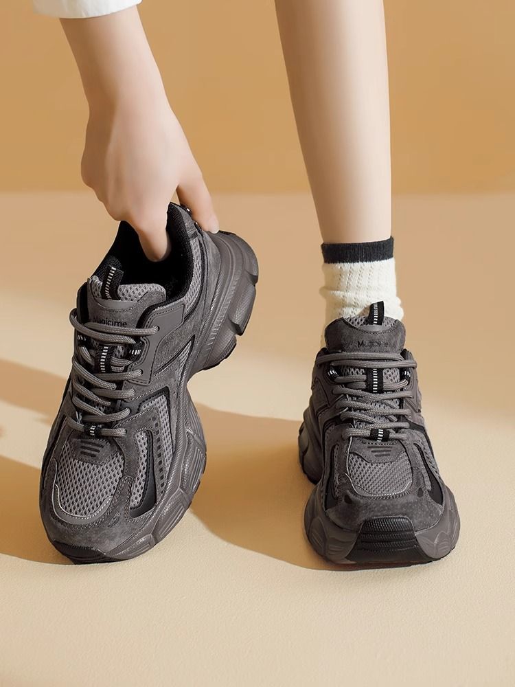 Sport-Papa-Schuhe für Damen, neue vielseitige Plateauschuhe für Studenten, erhöhte Schuhe, leichte, atmungsaktive Mesh-Laufschuhe_voghion.com