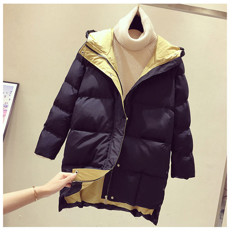 Winte-Chaqueta larga con capucha para mujer, abrigo acolchado de algodón para mujer, abrigo femenino de alta calidad Wam Outwea, Paka Manteau 2023_voghion.com