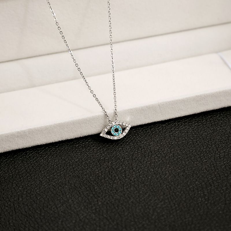 Collier œil du diable à la vente transfrontalière européenne et américaine, niche simple, collier attrape-rêves rétro avec abeille et diamants incrustés_voghion.com