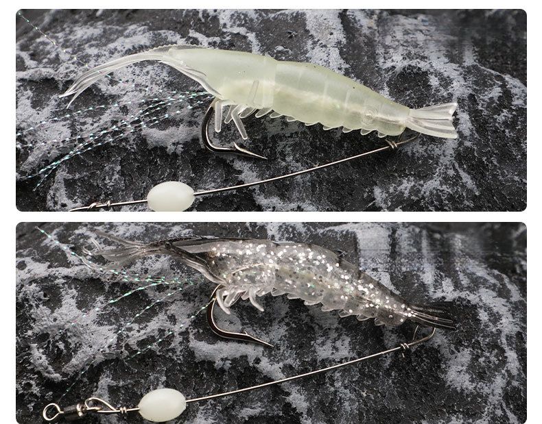 Guojie Gear High Simulation Soft With Hook Bait Fishing Shrimp Lure_voghion.com