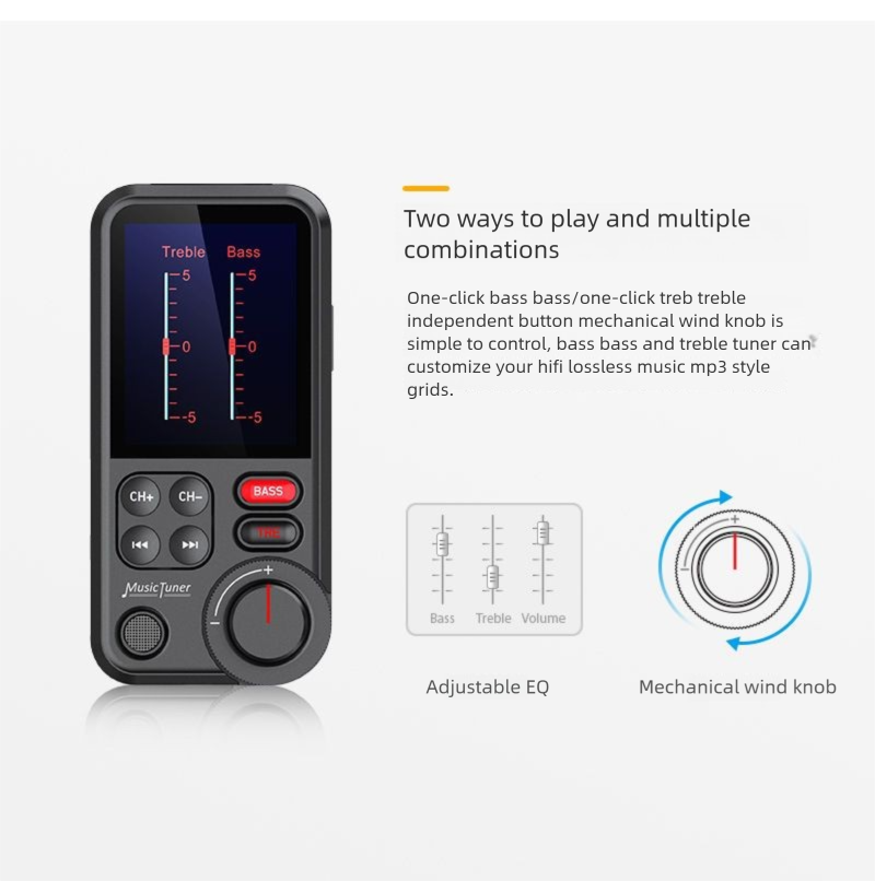 Color Screen MP3 Bluetooth Hands-Free QC3.0 Fast Charging Car Charger Card Slot High-Fidelity HiFi Lossless Music Player_voghion.com