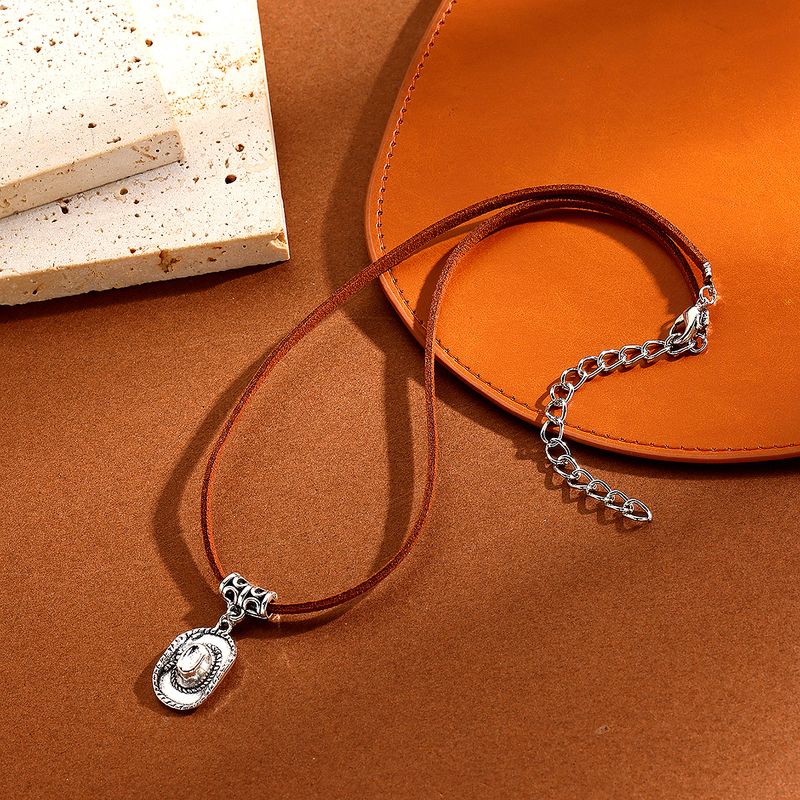 necklace national style bull head cross cowboy Maillard stacking select retro necklace_voghion.com